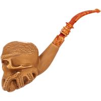 AKB Meerschaum Carved Octopus Skull (with Case)