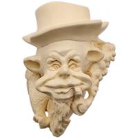 AKB Meerschaum Carved Pipe Smoker with Lizard (with Case)