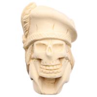 AKB Meerschaum Carved Skull with Beret (with Case)