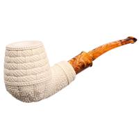 AKB Meerschaum Carved Bent Brandy (with Case)