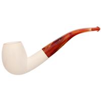 AKB Meerschaum Smooth Bent Billiard (with Case)
