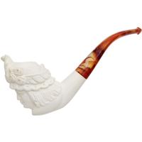 AKB Meerschaum Carved Victorian Woman (with Case)