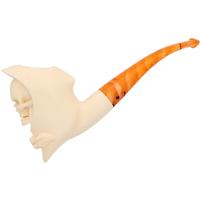 AKB Meerschaum Carved Hooded Skull (with Case)