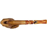AKB Meerschaum Carved Skull with Feathered Headband (with Case)