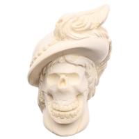 AKB Meerschaum Carved Victorian Skull (with Case)