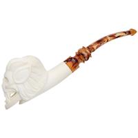 AKB Meerschaum Carved Devil Skull (with Case)