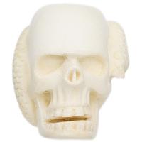 AKB Meerschaum Carved Skull with Snake (with Case)