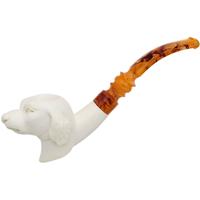 AKB Meerschaum Carved Dog (with Case)