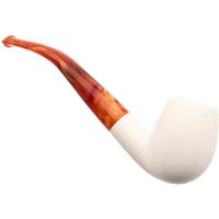 AKB Meerschaum Spot Carved Bent Billiard (with Case)