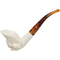 AKB Meerschaum Carved Pirate Skull (with Case)