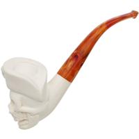 AKB Meerschaum Carved Pirate Skull (with Case)