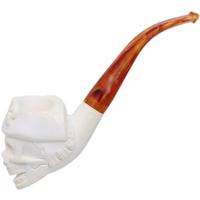AKB Meerschaum Carved Pirate Skull (with Case)