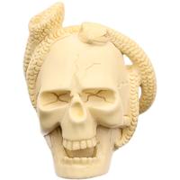 AKB Meerschaum Carved Skull with Snake (Ali) (With Case)