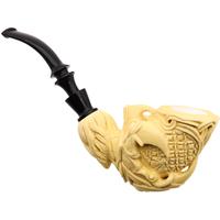 AKB Meerschaum Carved Dragon Claw Holding Egg (Ali) (With Case)