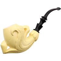 AKB Meerschaum Carved Dragon Claw Holding Carved Egg (With Case)