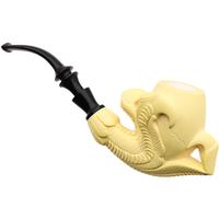 AKB Meerschaum Carved Dragon Claw Holding Carved Egg (With Case)