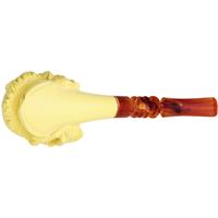 AKB Meerschaum Carved Bearded Man with Feathered Hat (Ali) (With Case)