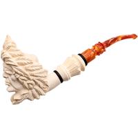 AKB Meerschaum Carved Man with Hat (Tekin) (With Case)