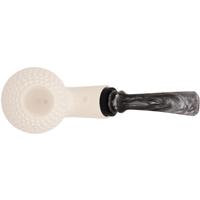 AKB Meerschaum Lattice Reverse Calabash Bent Ball (Ali) (with Case)