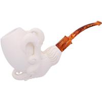 AKB Meerschaum Carved Dragon Claw Holding Egg (with Case)