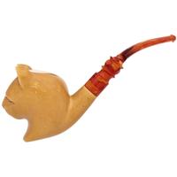 AKB Meerschaum Carved Cat (Ali) (with Case)