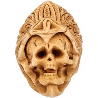 AKB Meerschaum Carved Native American Skull in Headdress (Tekin) (with Case)