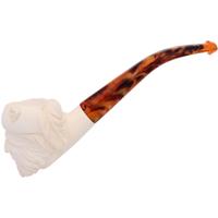 AKB Meerschaum Carved Laughing Pirate with Eyepatch & Cap