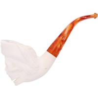 AKB Meerschaum Carved Pirate Skull with Cap (with Case)