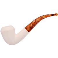 AKB Meerschaum Smooth Paneled Bent Dublin (with Case)
