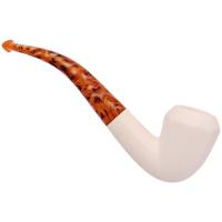 AKB Meerschaum Smooth Paneled Bent Dublin (with Case)