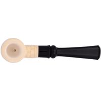 AKB Meerschaum Carved Bent Billiard (with Case)