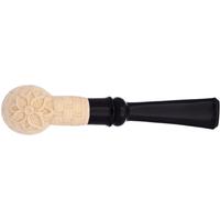 AKB Meerschaum Carved Bent Billiard (with Case)