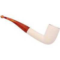 AKB Meerschaum Spot Carved Bent Billiard (with Case)