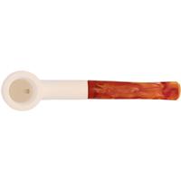 AKB Meerschaum Spot Carved Bent Billiard (with Case)