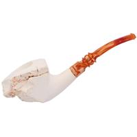 AKB Meerschaum Partially Rusticated Freehand (with Case)