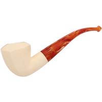 AKB Meerschaum Smooth Paneled Bent Dublin (with Case)