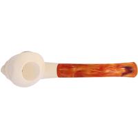 AKB Meerschaum Carved Skull with Yin and Yang Hat (with Case)