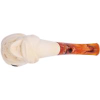 AKB Meerschaum Carved Skull with Yin and Yang Hat (with Case)
