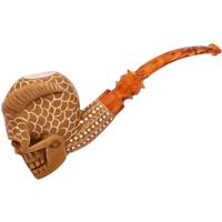 AKB Meerschaum Carved Skull with Horns (with Case)