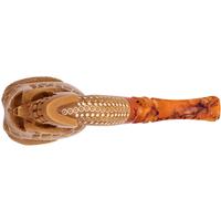 AKB Meerschaum Carved Skull with Horns (with Case)