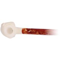 AKB Meerschaum Carved Laughing Pirate with Eyepatch & Cap Churchwarden (with Case)