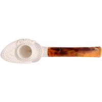 AKB Meerschaum Carved Laughing Pirate with Eyepatch & Cap (with Case)