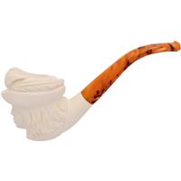 AKB Meerschaum Carved Woman with Hat (with Case)