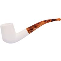 AKB Meerschaum Spot Carved Paneled Bent Billiard (with Case)