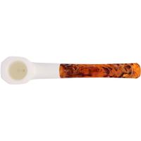AKB Meerschaum Spot Carved Paneled Bent Billiard (with Case)