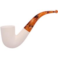 AKB Meerschaum Smooth Bent Billiard (with Case)
