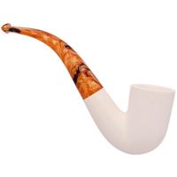 AKB Meerschaum Smooth Bent Billiard (with Case)