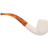 AKB Meerschaum Lattice Paneled Bent Brandy (with Case)