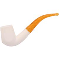 AKB Meerschaum Smooth Paneled Bent Brandy (with Case)
