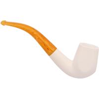 AKB Meerschaum Smooth Paneled Bent Brandy (with Case)